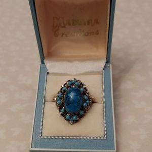 Madeira Creations Vintage Faux Turquoise Ring